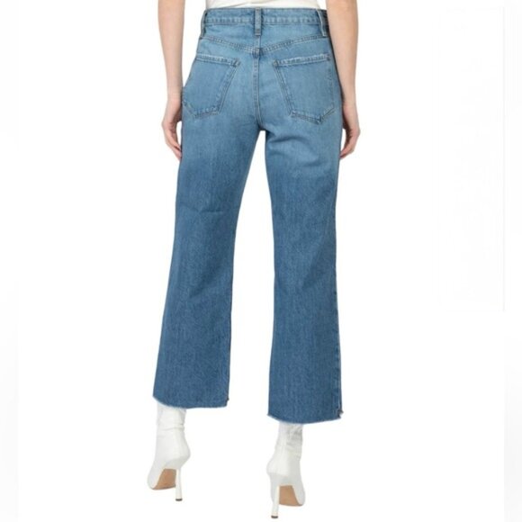 FRAME Le Jane Crop Jean in color Mariner Clean - Picture 2 of 9